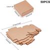 50 stk Firkantet Kraftpapir Eske Sterk Gjenbrukbar Monter Smykker Lys Såper Emballasje Kartong For