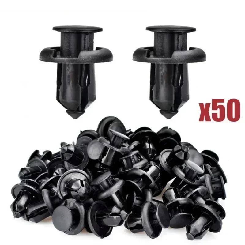 50pcs Car Fastener Clip Nylon Rivet Fastener Bumper Clip Retainer Screw Fender For Honda Retainer Fastener Kit Car Accessories China Mainland