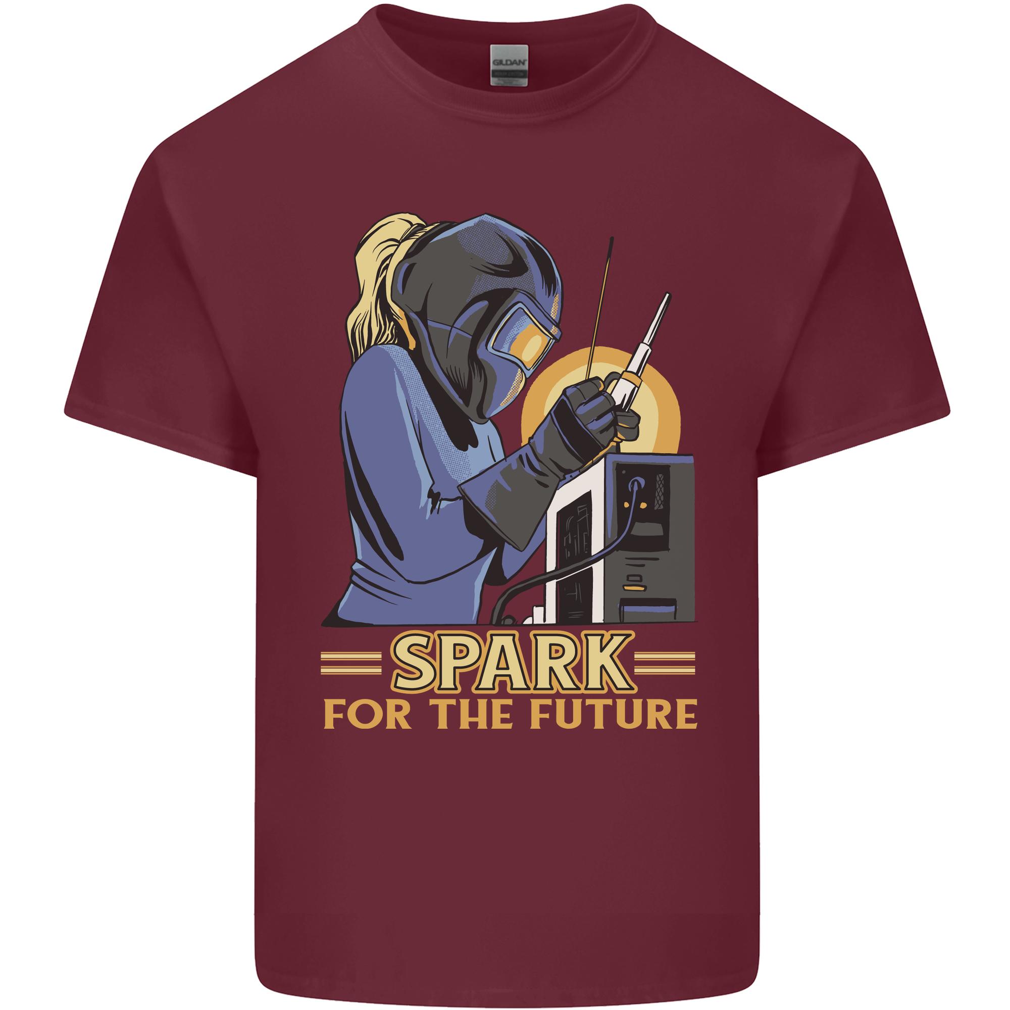 Future Spark Female Welder Welding Unisexs Light Cotton TShirt S