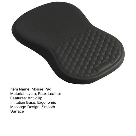 Ergonomic Mouse Pad with Wrist Rest Anti-Slip Base Memory Foam Massage Design Smooth Surface Wrist Support