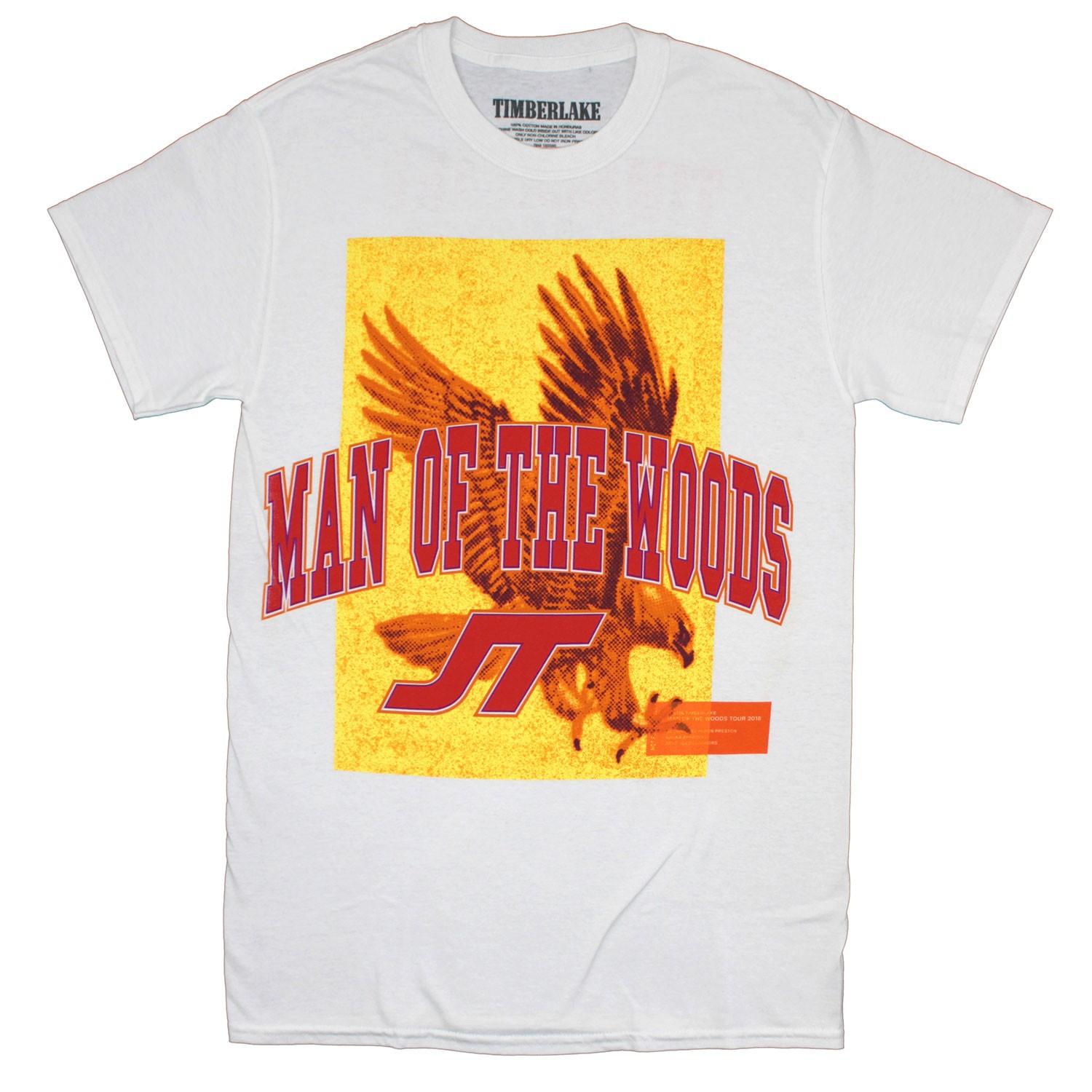 Men s Justin Timberlake Man of The Woods 2018 World Tour T-shirt Large White XL