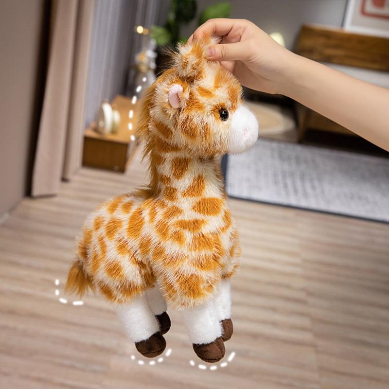 Toy Giraffe Plush Sika Deer Stuffed Doll Cartoon Animal Decoration Gift Kids
