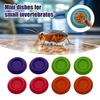 12Pcs Dubia Roaches Feeder Bowls Round Tiny Feeding Dish Colorful Food Dishes with Slope Access for Isopods Springtails Dwarf Invertebrates Terrarium