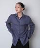 Reventina Linen Mother-Of-Pearl Shirt_Navy