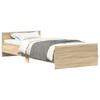 Bed Frame with Headboard Sonoma Oak Finish 80 X 200 Cm Engineered Wood