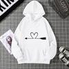 Women's Hoodie High Street Unisex Style Double Pockets Sweatshirts Outerwear Heart Print Women's Clothing Man