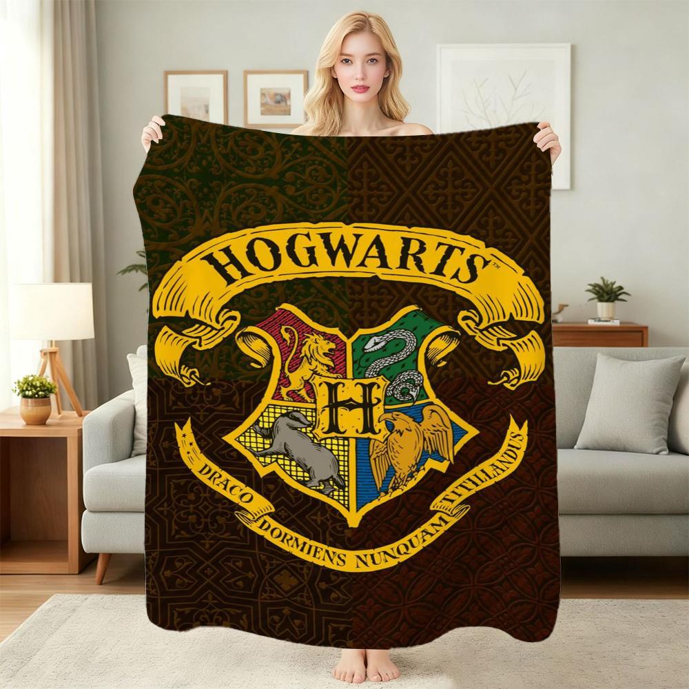 Hogwarts Magical Adventure Theme Printed Blanket Thick Warm Throw Blanket For Living Room Bedroom Study Home Decor Christmas Gift