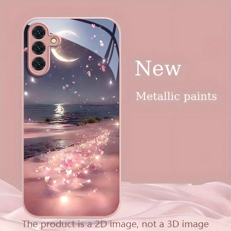 Pink Night Sea Floral Phone Case for Samsung Galaxy S26 S25 S24 S23 S22 FE Ultra Plus Fashion Phone Cases Carcasa Glass Fundas