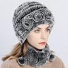 Hat Woman  Winter New Rex Rabbit HairThickened and Warm Winter Versatile and Cute Fur Hat Scarf
