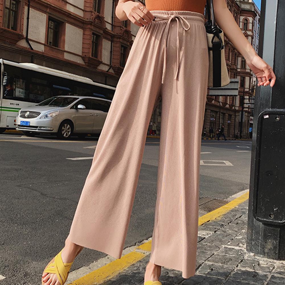 wide leg drawstring trousers