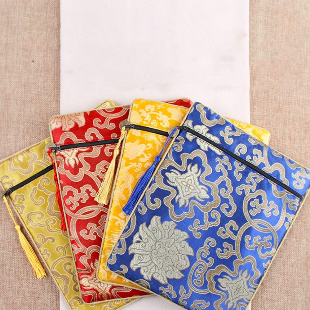 Pattern Antique Buddhist Brocade Scripture Bag Jewelry Bag Chinese Style Sachet Embroidery Bag