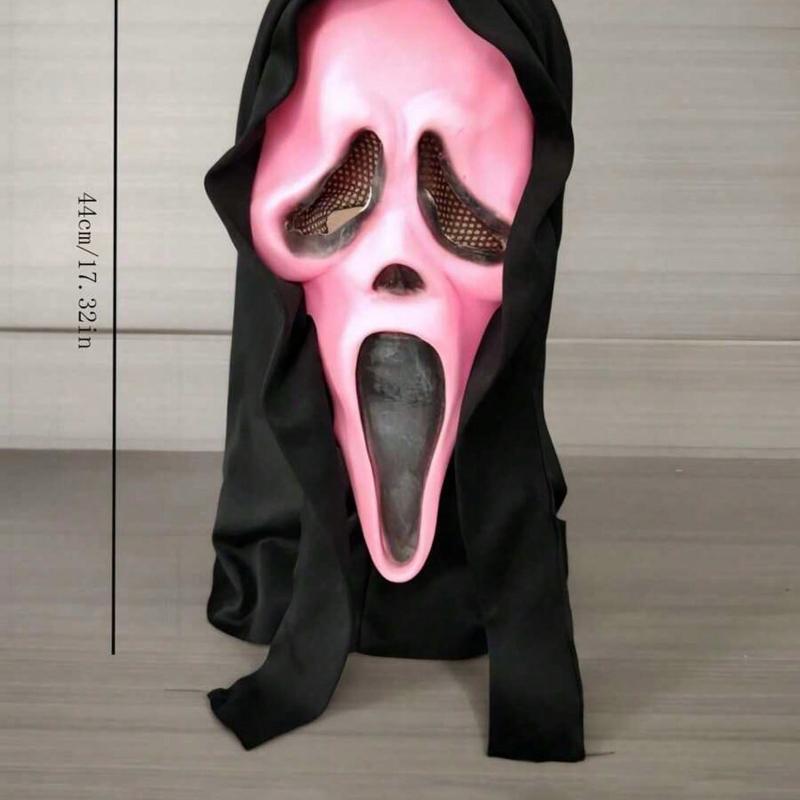 1 tk Halloweeni mask, Must pearätt skeleti peaga, Õudusmeigi mask Halloweeni tarvikud Lavashow rekvisiidid, Mask, Rollimängu mask