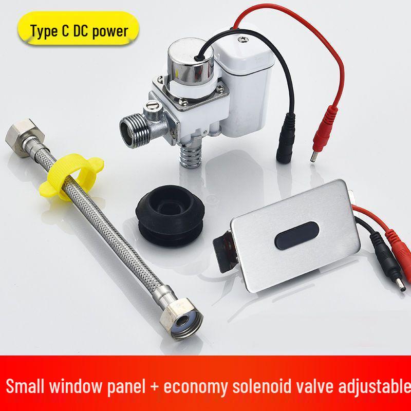 Automatic Urinal Flusher Kit: 6V Solenoid Valve & Battery Box with Sensor Accessories