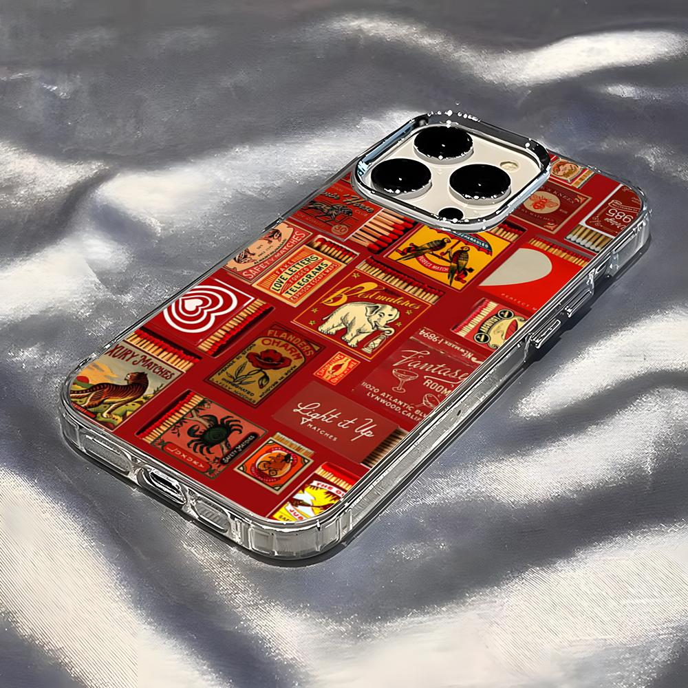 Latest Retro Stamp Creative Designs Phone Case For IPhone 17 Pro Max 16 15 14 Pro Max IPhone 13 Pro Max 11 Plus Transparent Cove
