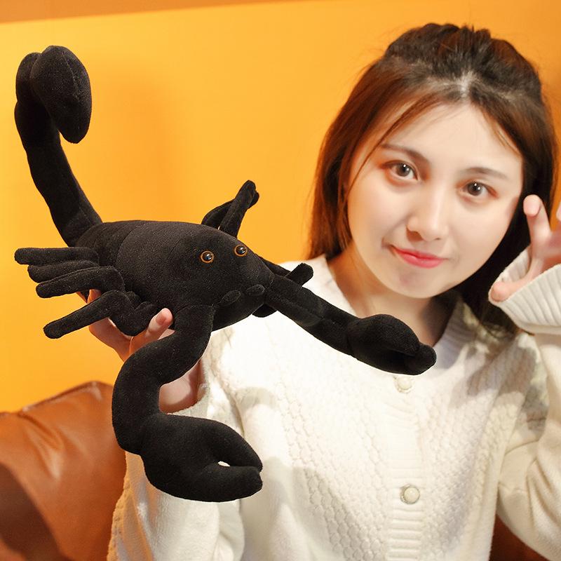 Black Scorpion Prank Plush Toy - Insect Figure Pillow, Holiday Gift
