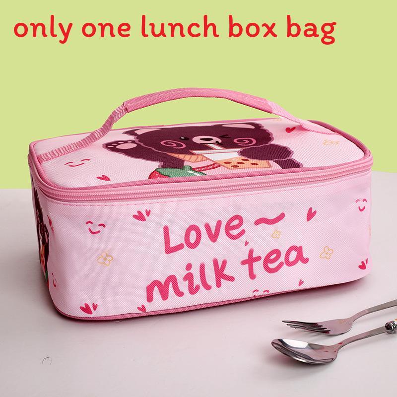 Cartoon Insulated Bento Bag For Kids With Aluminum Foil Lunchbox Carrier For School Or Travel