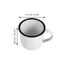2Pcs Enamel Cup Vintage Enamelware Design Stable Base Non Slip Bottom Enamel Mug for Hot Drinks Cold Beverages