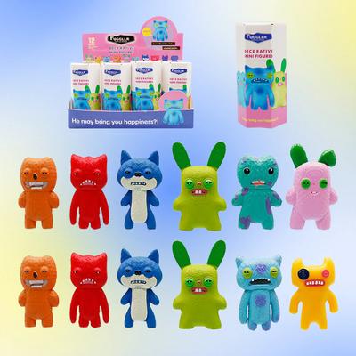 12 buc Figurine Originale Fuggleres Cutie Jucării Monștri Amuzanți cu Dinți Strâmbi Figurinină de Acțiune Model Colecționabil Păpușă Cadou Copil