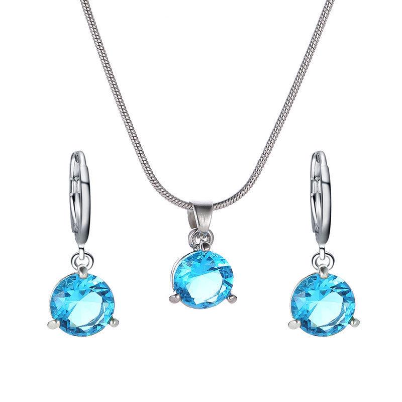Elegant Pearl Teardrop Necklace & Stud Earrings Set for Bridal
