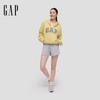 GAP Unisex Logo Embroidered Loose Hooded Cardigan Sweatshirt