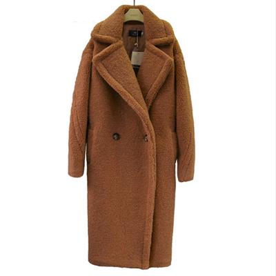 Autumn and Winter New Women's Fur Coat Medium and Long Sheep Shearing Lamb Wool Coat Thickened Loose Cashmere Coat