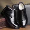Herren Baumwollschuhe aus weichem Leder Winter Samt Casual Weiches Leder Schneestiefel Verdickter Samt High-Top Lederschuhe