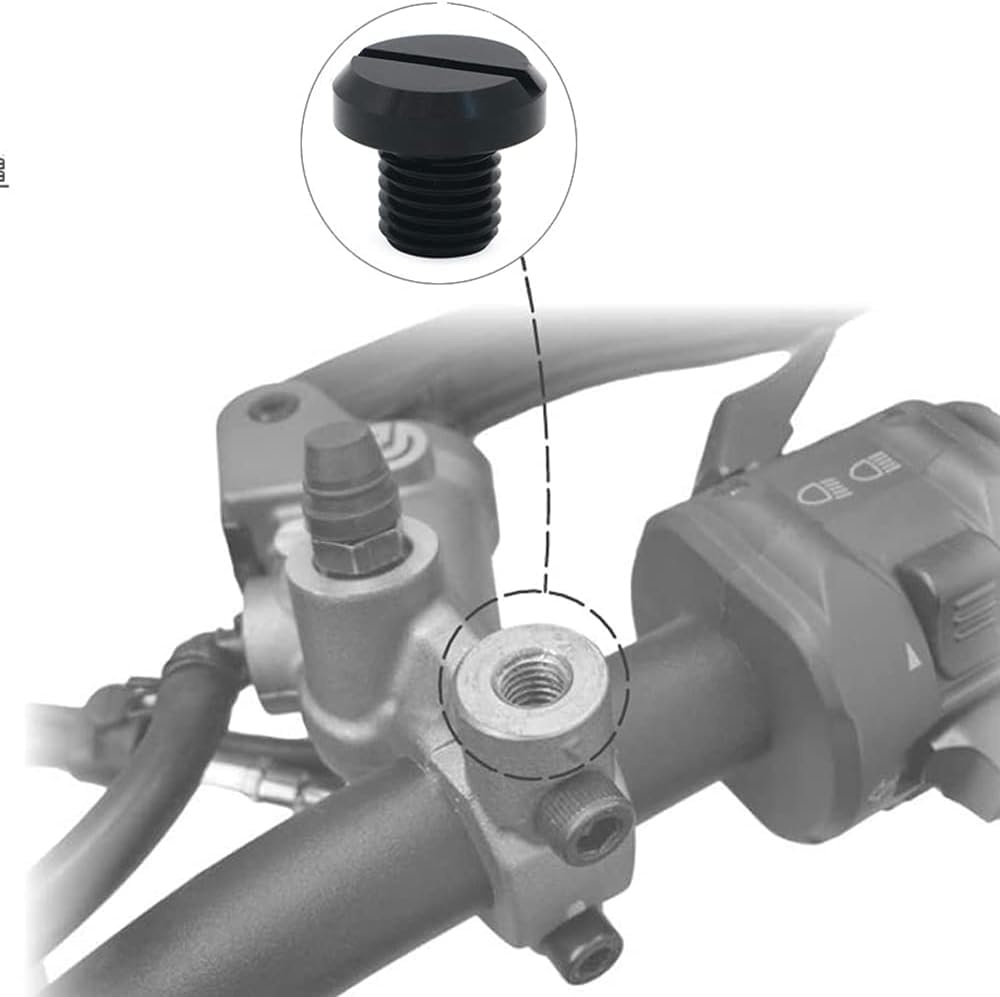 Mirror Hole Cover Caps M10 X 1.25 Positive Screw + Reverse Screw Motorcycle Mirror