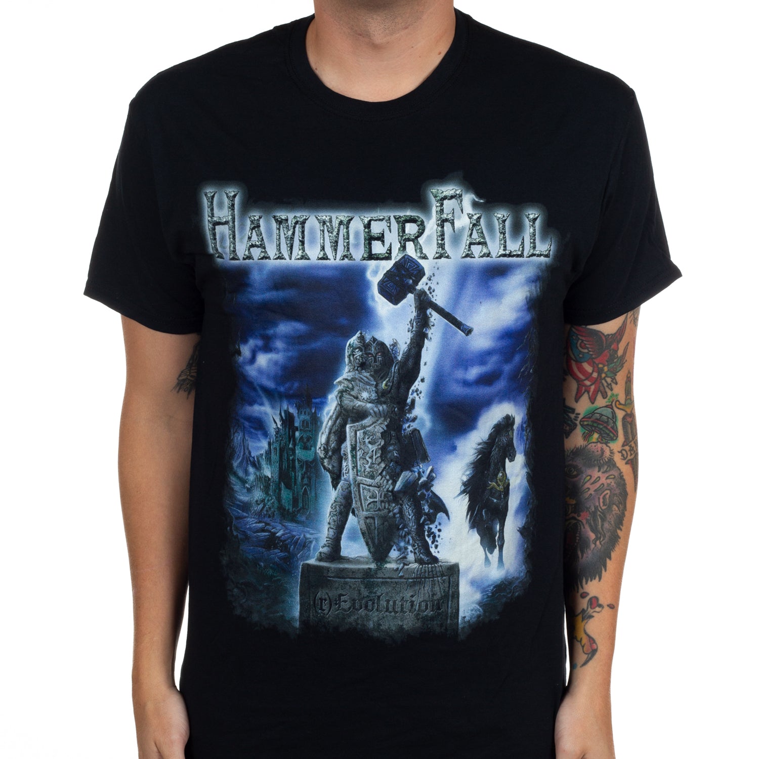 Hammerfall Evolution Band T-Shirt 100% Cotton Graphic Tee Men Women Summer Streetwear Top S