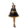 Halloween Kostüm Erwachsener Kürbiskleid Hexenkleid Karneval Maskerade Show Kostüm Hexenkleid