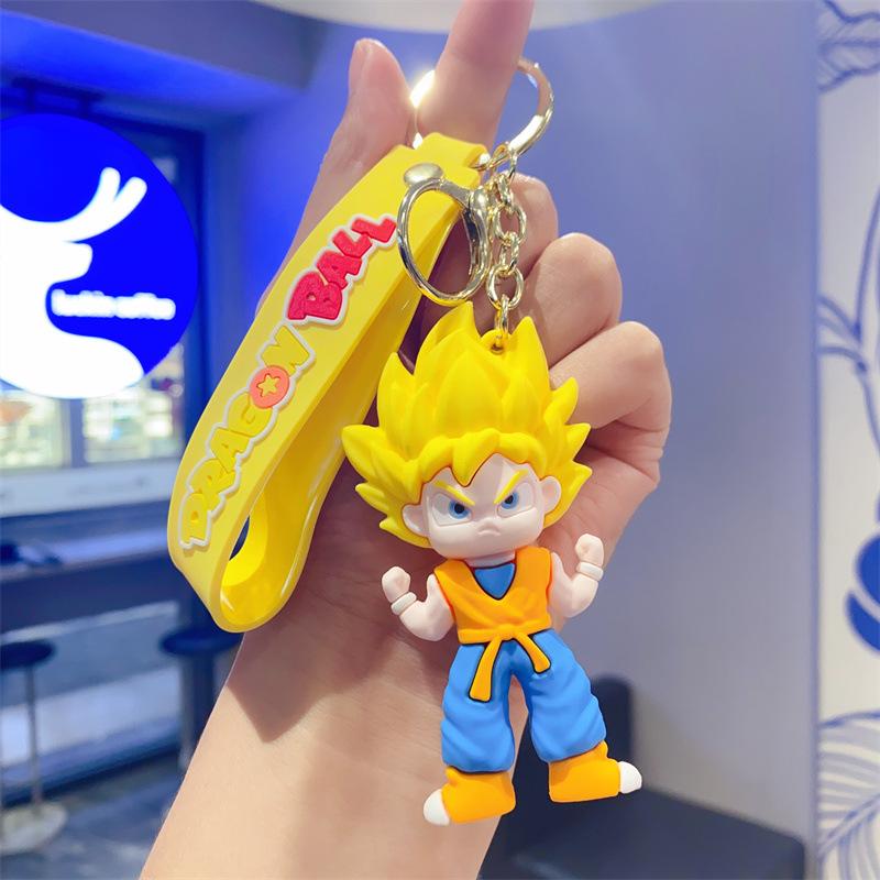 Animation Cartoon Dragon Ball Son Goku Schlüsselanhänger Taschenanhänger Kinderspielzeug Puppenmaschine Geschenke Autoanhänger