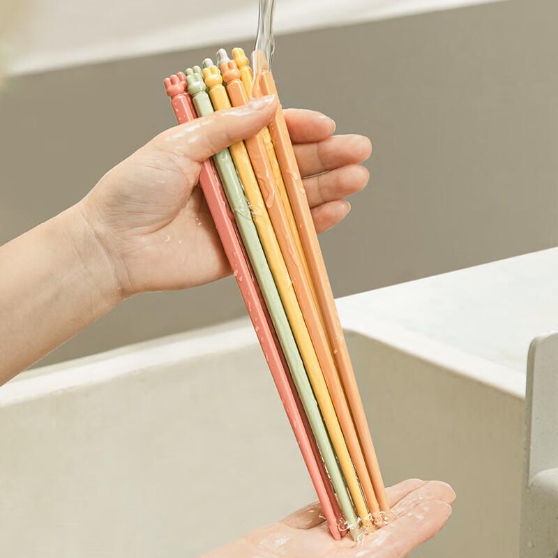 Kangbach Glückskaninchen Fünffarbige Legierungsstäbchen (5 Paare)