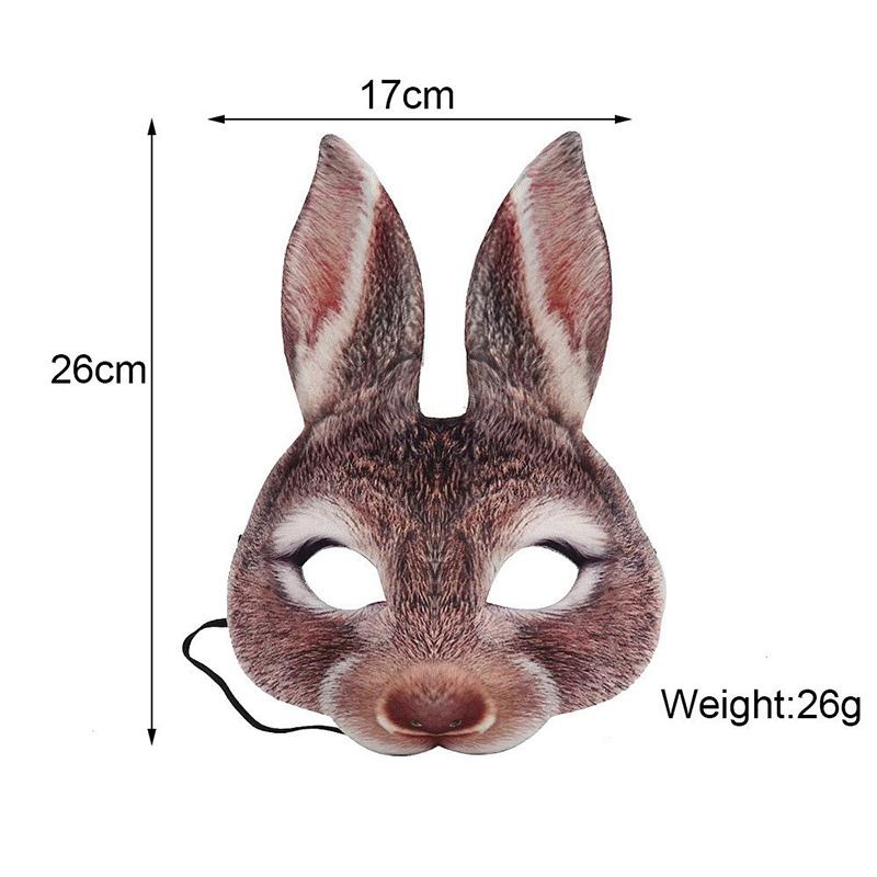 Animal Mask Easter Mardi Gras Carnival Party Cosplay Masquerade Party Eva Rabbit Mask Birthday Decoration Photo Props Children