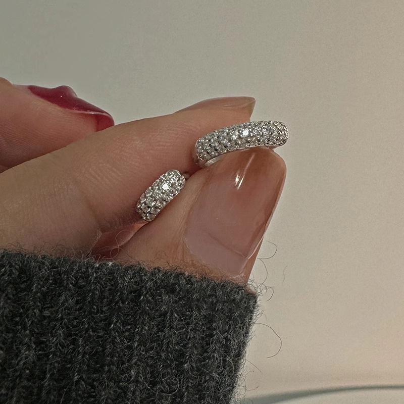 Koreańskie Luksusowe Kolczyki Otwierane z Cyrkoniami: Minimalistyczna Wykwintna Biżuteria