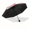 Hello Kitty,Bow Automatic Folding Umbrella-Simple 8-Rib Design, Bright Cartoon Pattern, Durable Iron Frame, Suitable For Travel, Outdoor, Be