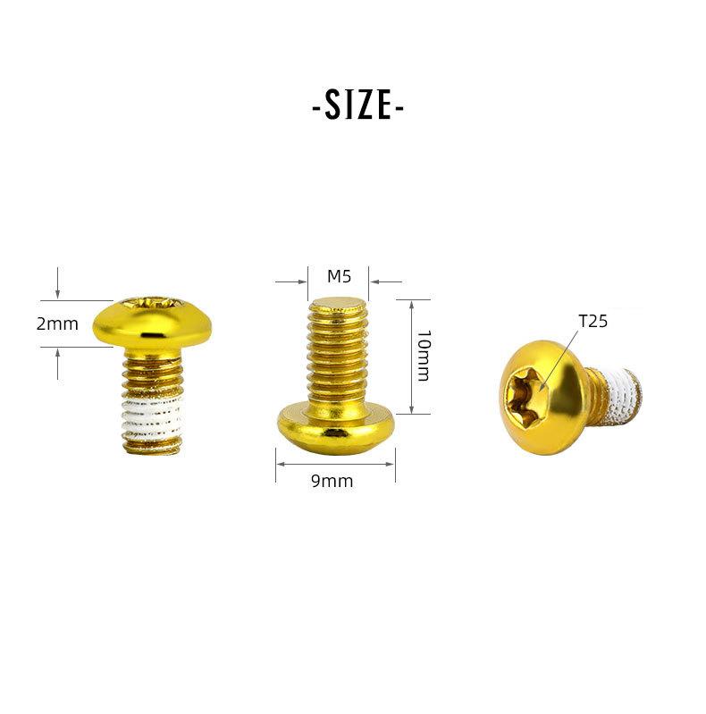 12pcs Bicycle Disc Brake Rotor Torx Bolts T25 M5x10mm Stainless Steel MTB Road Mountain Bike Fixing Screws Cycling Accessory