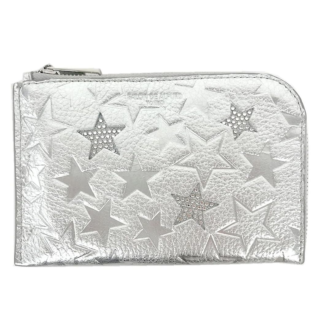 

de Mini Popular Crystal Star [Salon Alphard] Гаманець, Гаманець, Жіночий, Стильний, Милий, Тонкий, Компактний, Шкіряний, Бренд, (Срібло) срібний