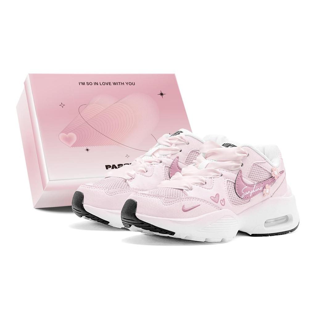 Nike Air Max Fusion Cushioning Abrasion Resistant Breathable Slip Resistant Low top Running Shoes Women's Pink CJ1671-100(TeamS2-S-BOX)
