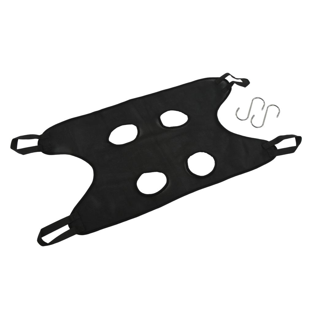 Pet Grooming Hammock Breathable Dog Grooming Sling for Pet Bathing Washing Grooming and Trimming NailBlack 99x56cm