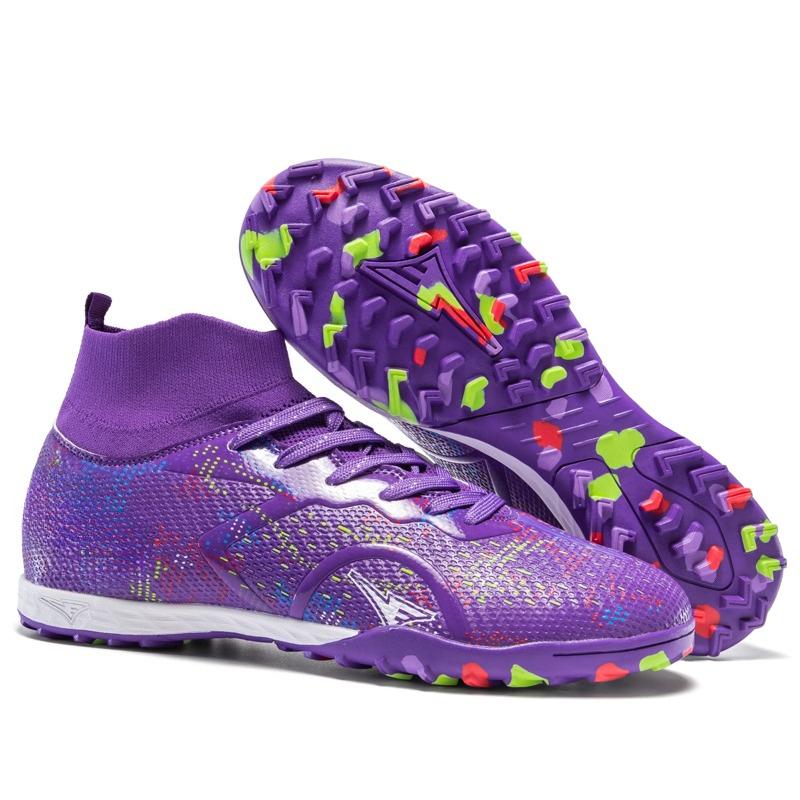 Men's/Women's Soccer Shoes Rubber Soft Sole Short Spikes Artificial Turf Indoor Competition Professional Children's Football Shoes