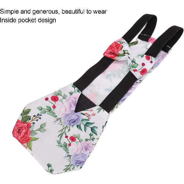 Pet Chicken Diapers,Chicken Goose Duck Loose Tight Belt Diapers Poop Pocket Diapers Peony Flower Pattern for Poultry Pet Used(L)