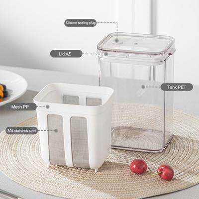 1100ML Yogurt Strainer Maker Large Capacity Ultra Fine Mesh Clear Visible Multi-functional Tea Milk Juice Homemade Whey Separator Filter Kitchen
