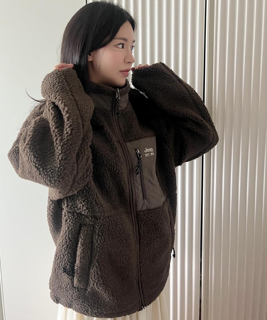 Jeep 2Way Retro Mountain 1941 Sherpa Fleece Zip-Up (Jr5Tzu195Br)