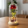 Mother's Day Gift Eternal Flower Glass Cover Rose Mom Parents Birthday Gift Doll Father's Day Ornament