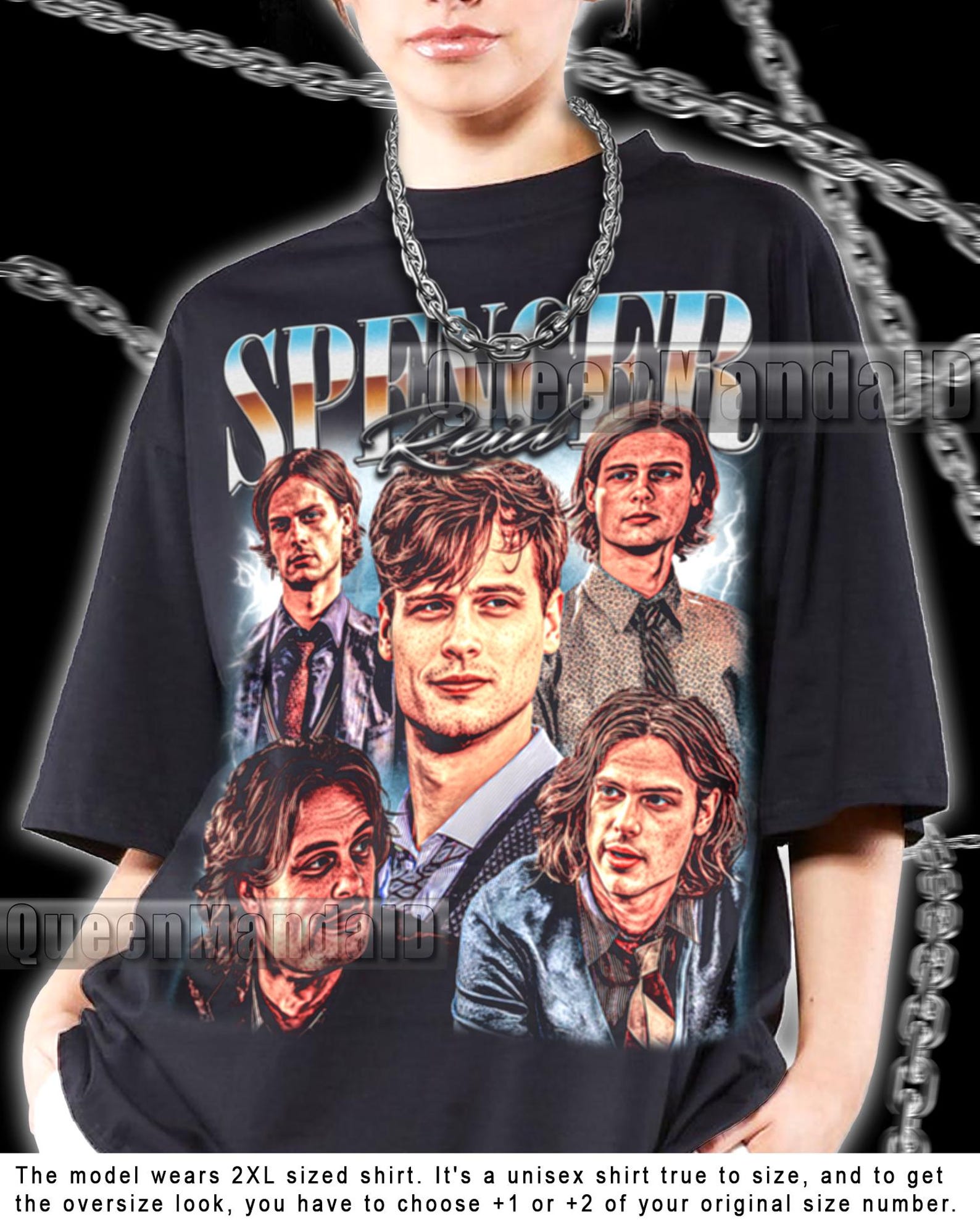 Spencer Reid 90s Retro Fan Tee, Criminal Minds Unisex Shirt PK339 S