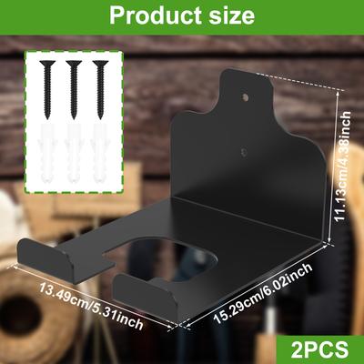 1/2Pcs Weed Trimmer Hanger Carbon Steel Weed Wacker Holder Wall Mounted Grass Trimmer Rack Rustproof Garage Organizer Trimmer