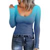 Dámské podzimní a zimní tričko se štíhlým dnem Móda Neformální Jednobarevné Pulovr s dlouhým rukávem do U