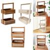 2 Layer Fruit Basket Wood Shower Caddy Lightweight Multipurpose Modern DIY
