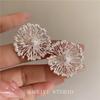 French Retro Metal Flower Stud Earrings - Stylish, High-End Design for a Smaller Looking Face.
