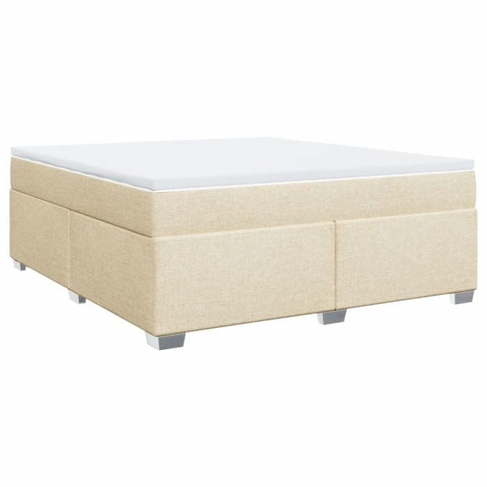 Maison Exclusive - Sommier à lattes de lit avec matelas Crème 180x200 cm Tissu