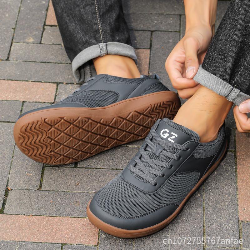 Mens Women Wide Toe Barefoot Shoes Mesh Breathable Walking Shoes Fashion Soft Comfortable Casual Shoes Non-Slip Outdoors Sneaker